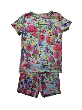 Posh Peanut Hadley Floral Pajama Set 4t Short Sleeve/Shorts GUC